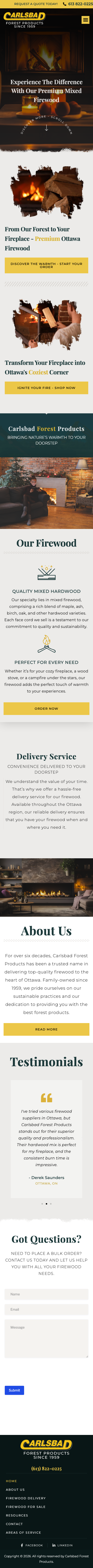 Complete mobile home page of Carlsbad Forest Products