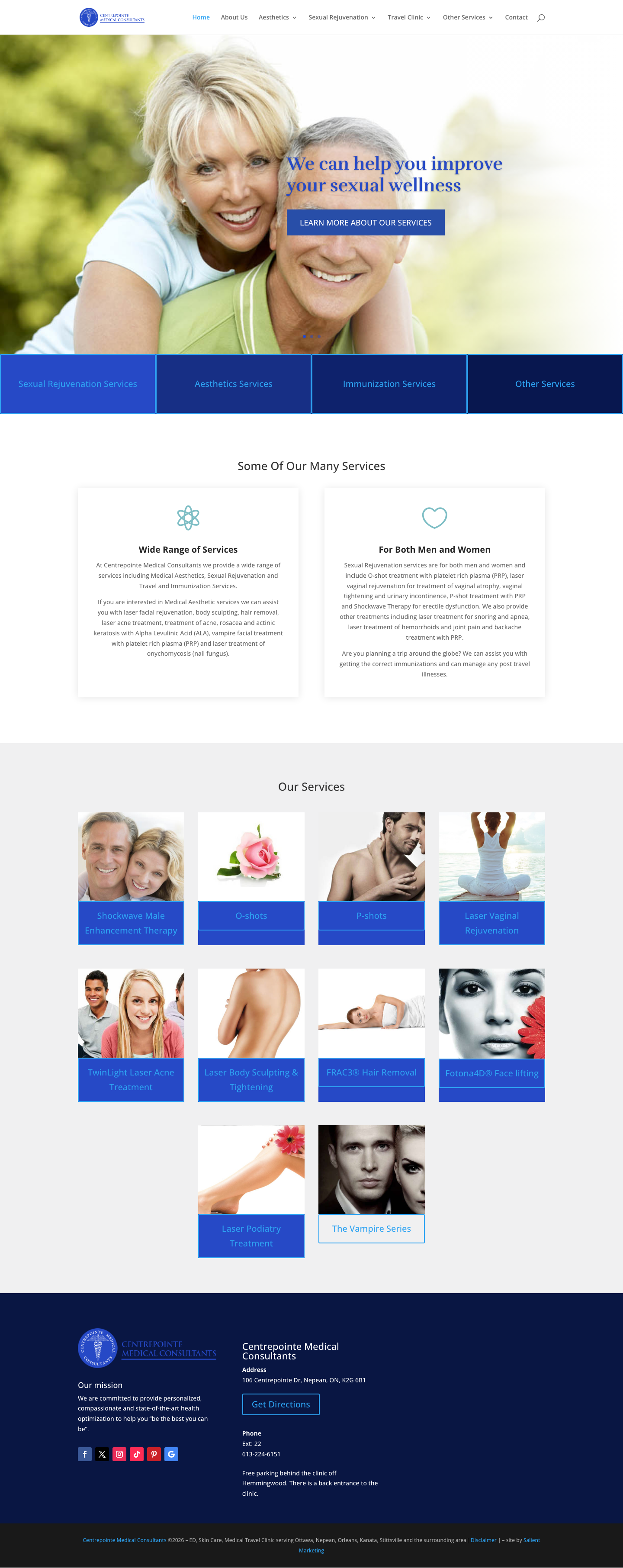 Centrepointe Medical website designed or marketed with Salient AI