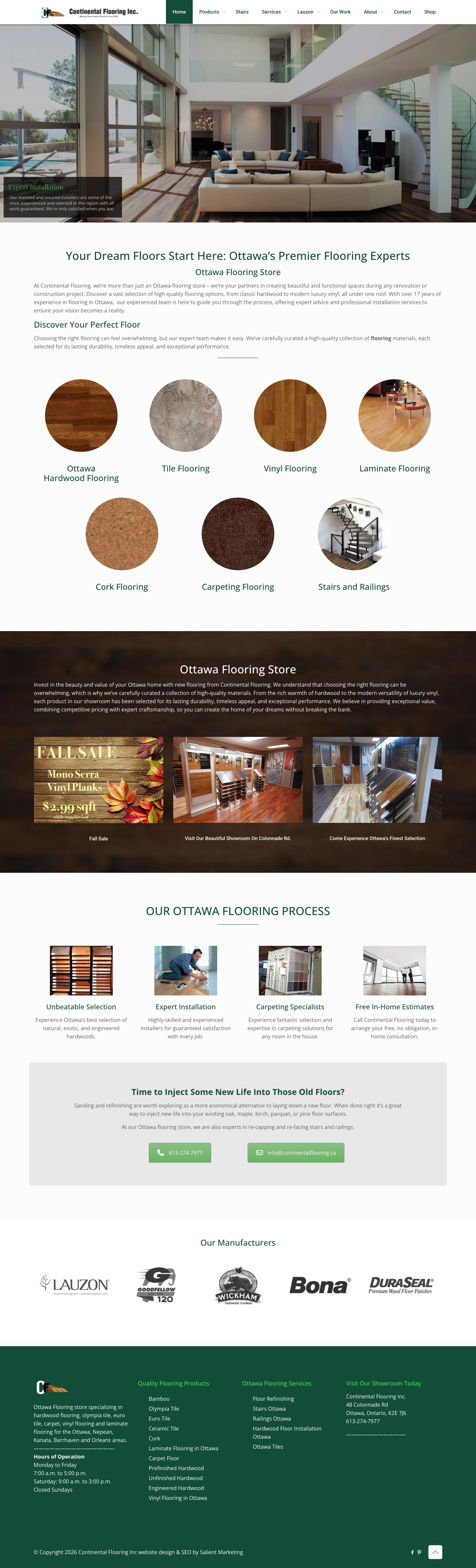 Continental Flooring website