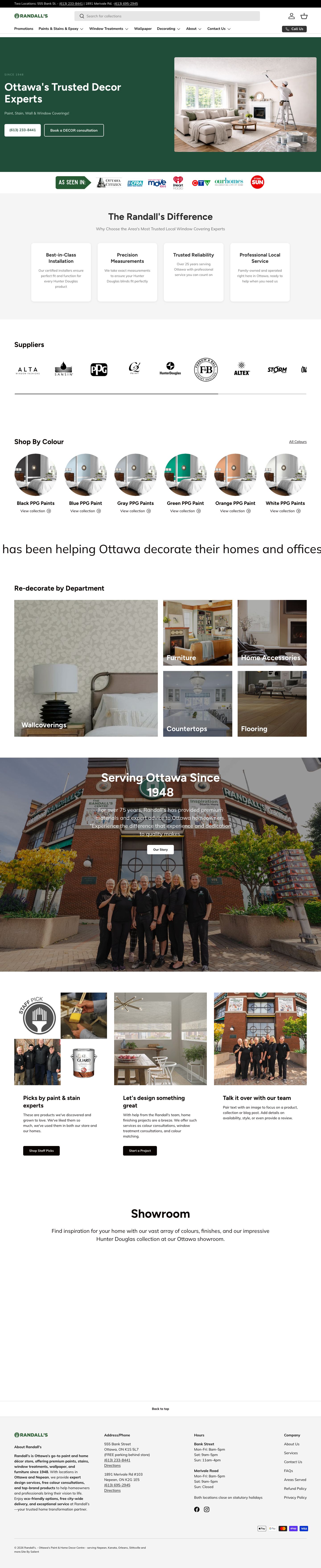 Randalls website designed or marketed with Salient AI