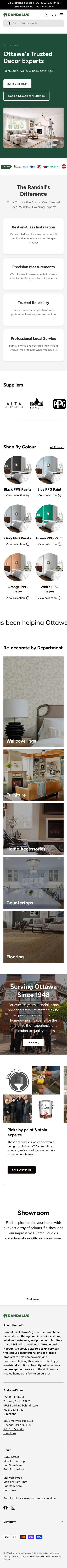 Complete mobile home page of Randalls