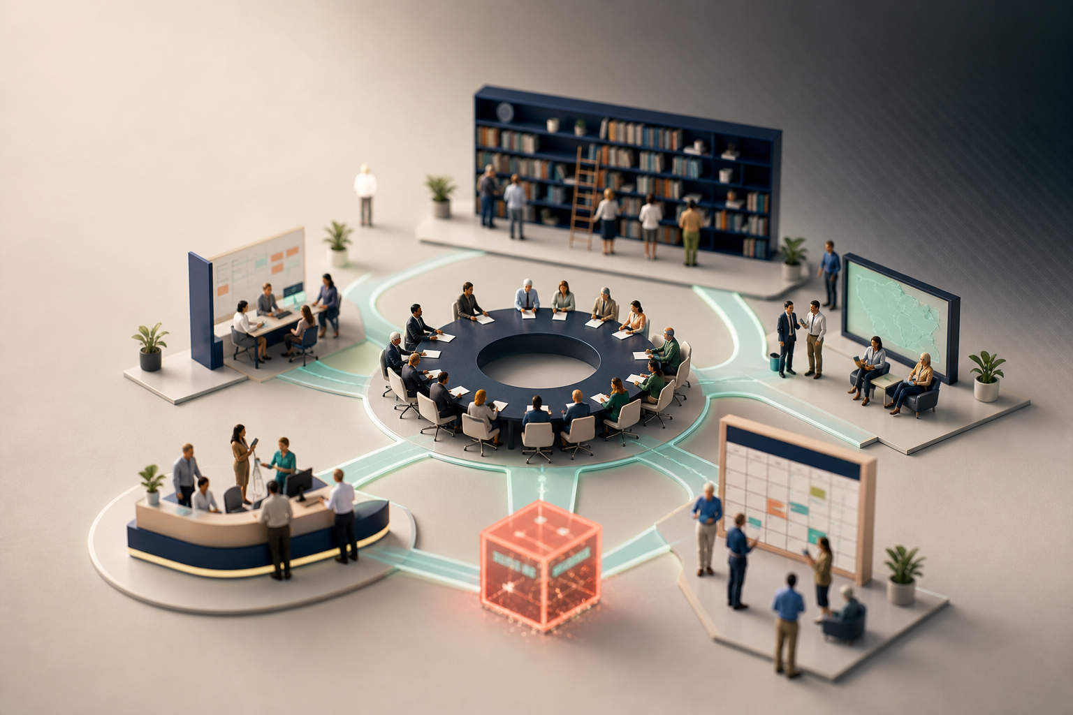 Tiny association leaders connecting member knowledge, events, communications, governance and support