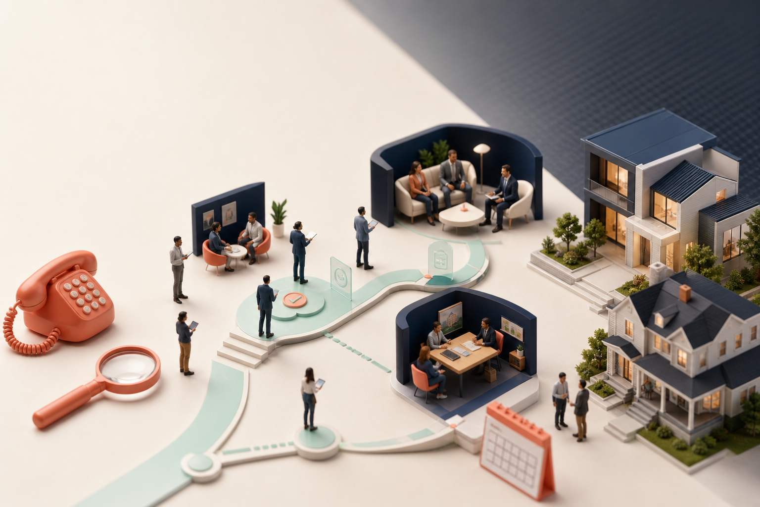 Tiny real estate professionals connecting property search, inquiries, qualification, meetings and viewings