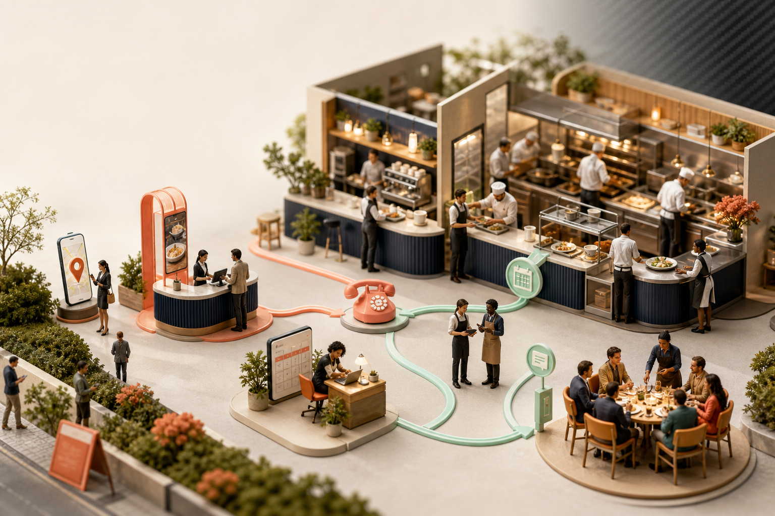 Tiny restaurant and café teams connecting local discovery, reservations, kitchen coordination and the guest experience