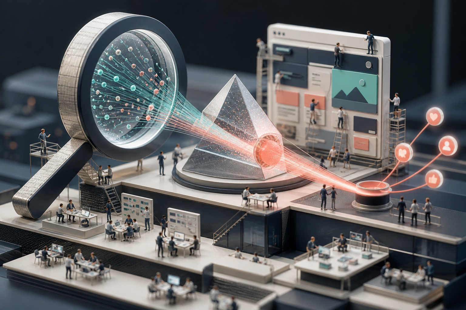 Tiny specialists examining customer demand and digital visibility